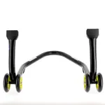 Béquille arrière BIHR Home Track supports en &quot;V&quot; noir mat roues jaune