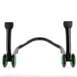 Béquille arrière BIHR Home Track supports en &quot;V&quot; noir mat roues vert