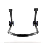 Béquille arrière BIHR Home Track supports en &quot;V&quot; noir mat roues bleu