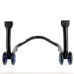 Béquille arrière BIHR Home Track supports en &quot;V&quot; noir mat roues bleu