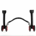 Béquille arrière BIHR Home Track supports en &quot;V&quot; noir mat roues rouge