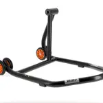 Béquille monobras droite BIHR Home Track noir mat roues orange