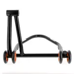 Béquille monobras droite BIHR Home Track noir mat roues orange