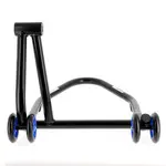 Béquille monobras droite BIHR Home Track noir mat roues bleu