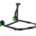 Béquille monobras droite BIHR Home Track noir mat roues vert