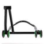 Béquille monobras droite BIHR Home Track noir mat roues vert