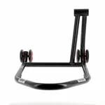 Béquille monobras droite BIHR Home Track noir mat roues rouge