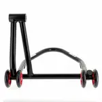 Béquille monobras droite BIHR Home Track noir mat roues rouge