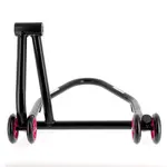 Béquille monobras droite BIHR Home Track noir mat roues rose