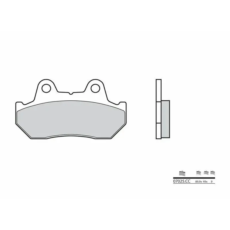 Plaquettes de frein BREMBO Scooter carbone céramique - 07025