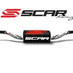 Guidon Ø28,6mm sans barre SCAR O² RC aluminium blanc/mousse noire