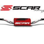 Guidon Ø28,6mm sans barre SCAR O² RC aluminium blanc/mousse rouge