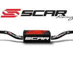 Guidon Ø28,6mm sans barre SCAR O² Yamaha aluminium noir/mousse noire