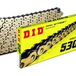 Chaine de transmission D.I.D 530 VX3 or/noir 108 maillons