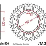 Couronne JT SPROCKETS Aluminium Ultra-light anti-boue 251-520
