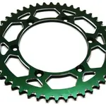 Couronne ART 48 dents alu ultra-light anti-boue pas 520 type 460 vert