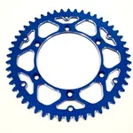 Couronne ART 50 dents alu ultra-light anti-boue pas 520 type 808 bleu