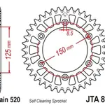 Couronne JT SPROCKETS Aluminium Ultra-light anti-boue 897-520