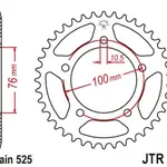 Couronne JT SPROCKETS 44 dents acier standard pas 525 type 15