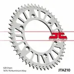 Couronne JT SPROCKETS type 210 aluminium ultra-light anti-boue