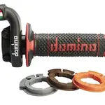 Poignée de gaz DOMINO KRK avec revêtements noir/rouge