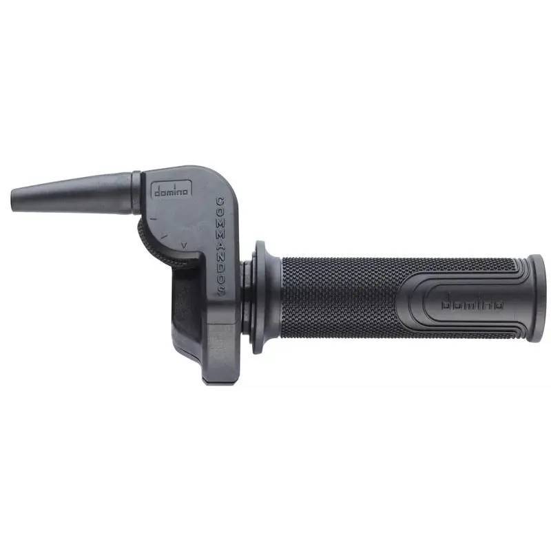 Poignée de gaz DOMINO Commandos noir avec revêtement grip