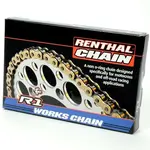 Chaîne de transmission RENTHAL 420 R1 Works or/noir 110 maillons