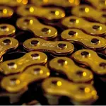 Chaîne de transmission RENTHAL 428 R1 Works or/noir 130 maillons