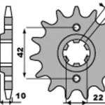 Pignon 15 dents PBR chaîne 520 Honda NX650J DOMINATOR