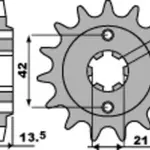 Pignon 15 dents PBR chaîne 530 Ducati 500 PANTAH