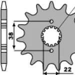 Pignon 15 dents PBR chaîne 530 DUCATI 750 INDIANA