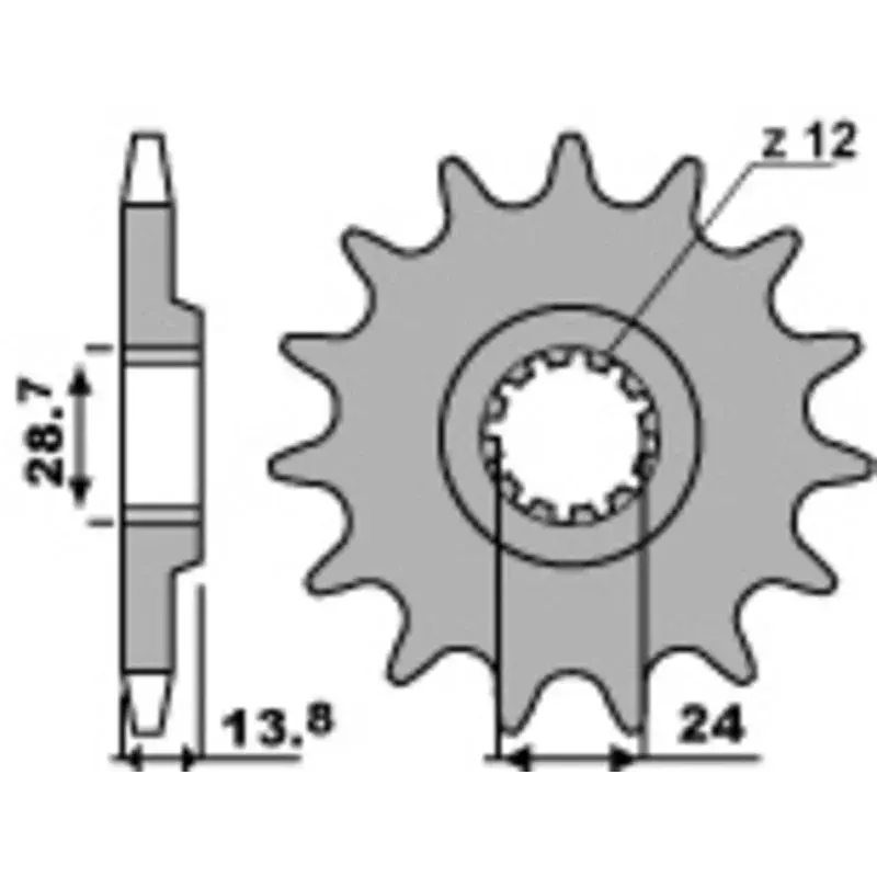 Pignon 17 dents PBR chaîne 530 KAWASAKI GPZ1100