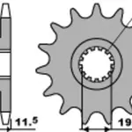 Pignon 16 dents PBR chaîne 428 Suzuki DR125S RAIDER