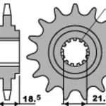 Pignon PBR 15 dents acier standard pas 520 type 2119 Kawasaki Z750