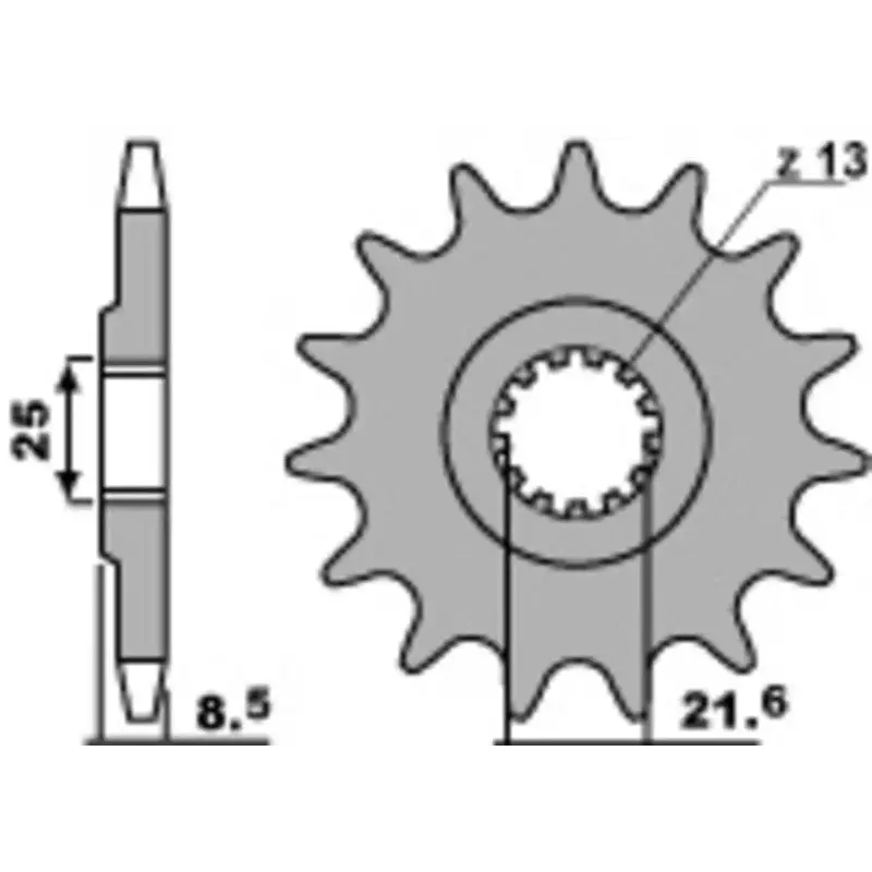 Pignon 16 dents PBR chaîne 525 KAWASAKI ZX-9R