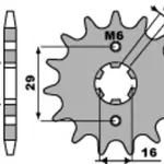 Pignon 16 dents PBR chaîne 428 SUZUKI RGV125
