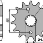 Pignon 14 dents PBR chaîne 520 Aprilia 250 RS