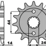 Pignon 17 dents PBR chaîne 525 Honda VT750C2 SHADOW