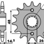 Pignon 17 dents PBR chaîne 530 Honda VFR800F1