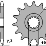 Pignon PBR 15 dents acier pas 520 type 434 Suzuki GN250