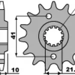 Pignon PBR 14 dents acier pas 520 type 345 Honda SLR650