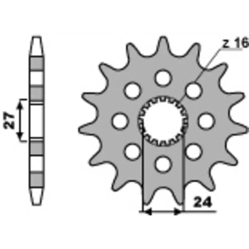 Pignon PBR 16 dents acier pas 530 type 2190 Suzuki GSXR1000