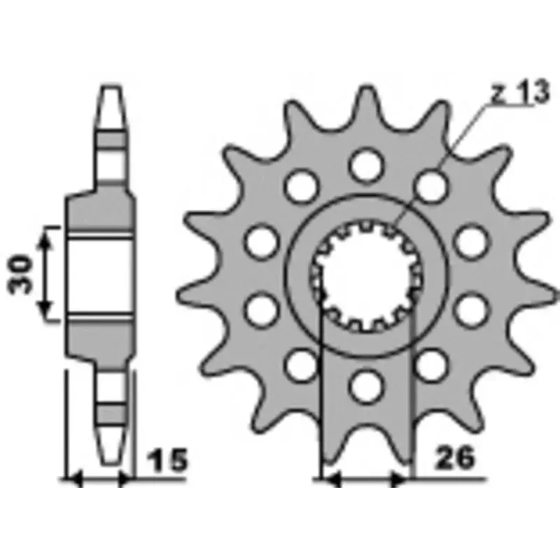 Pignon PBR 17 dents acier pas 525 type 2198 BMW S1000RR