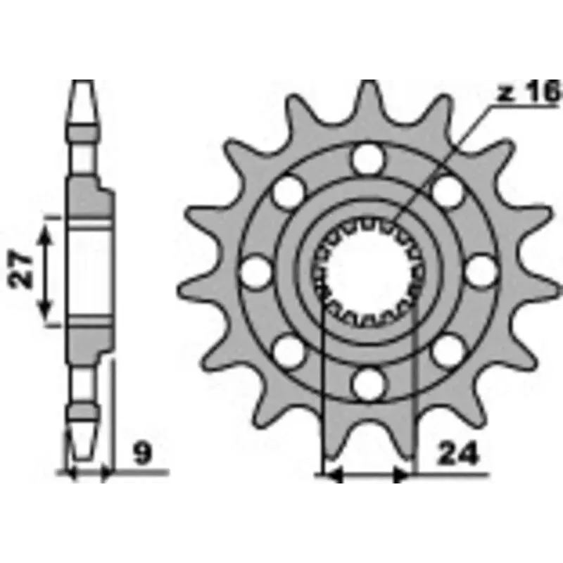 Pignon PBR 17 dents acier Racing pas 520 type 2192 Suzuki GSX-R1000