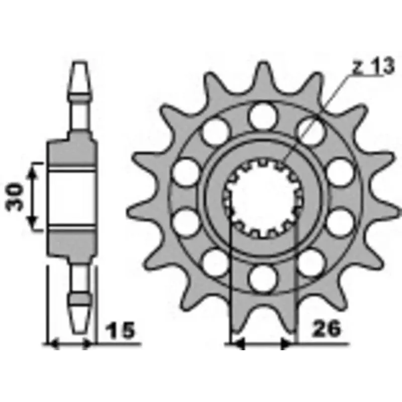 Pignon PBR 17 dents acier Racing pas 520 type 2199 BMW S1000RR