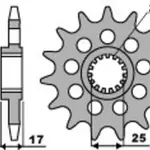 Pignon PBR 15 dents acier pas 525 type 2249 Ducati 1199 Panigale