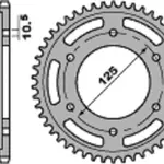 Couronne PBR Racing 44 dents alu ultra-light pas 520 type 4530