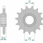 Pignon AFAM 16 dents acier type 61801 pas 525 APRILIA RSV 1000 4V SBK Factory