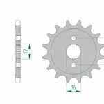 Pignon AFAM 15 dents acier type 20108 pas 428 HONDA CR 80 R