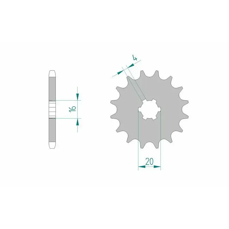 Pignon AFAM 12 dents acier type 28200 pas 428 SCORPA SY 125 F